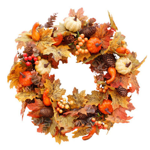Livingandhome Artificial Wreath for Halloween Thanksgiving Decor, SP1801
