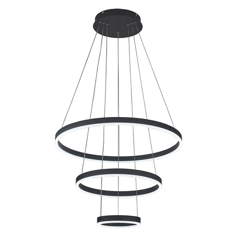 Modern 3 Ring Aluminum Round Hanging LED Pendant Light, LG0975