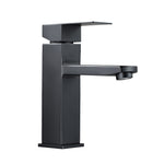 Matte Black Single Handle Stainless Steel Bathroom Tap, DM1011