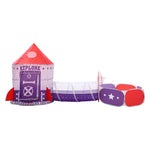Livingandhome 3 in 1 Play Tent for Kids Pop Up Play Tunnel with Ball Pit, WF0042