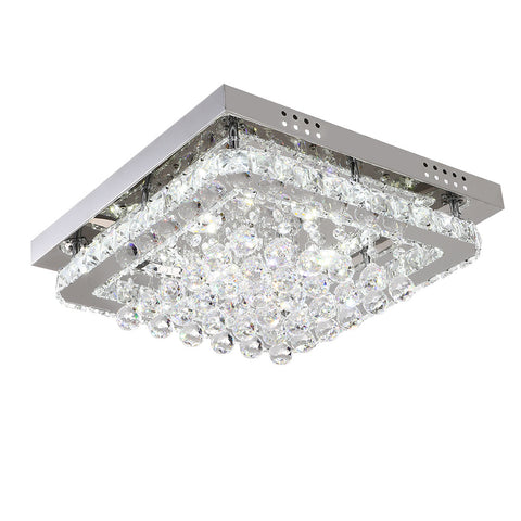 Livingandhome Modern Fancy Crystal LED Flush Mount Ceiling Light Fixture, LG0664