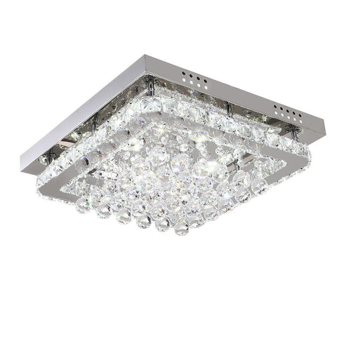 Livingandhome Modern Fancy Crystal LED Flush Mount Ceiling Light Fixture, LG0665