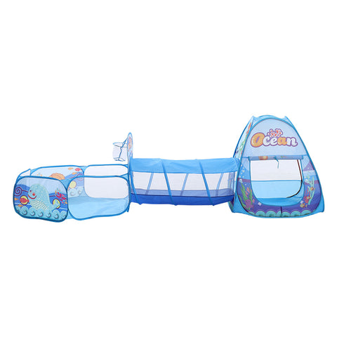 Livingandhome 3-in-1 Kids Pop Up Play Tent Set Toddlers Tunnel Playhouse, WF0044