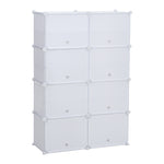 Livingandhome Plastic 8 Pcs Stackable Shoe Storage Box, SW0494