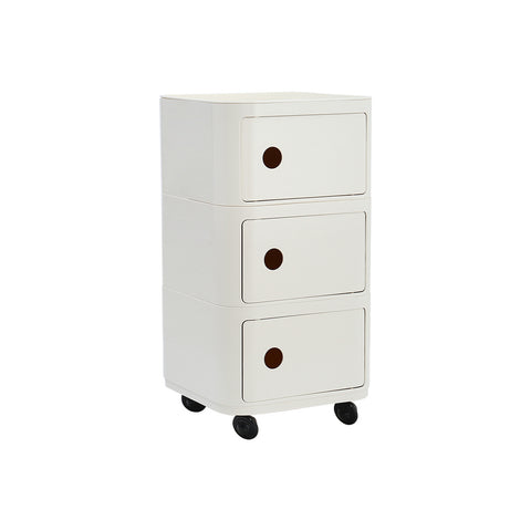 Livingandhome Square Multi-Tiered Plastic Storage Drawer Unit with Wheels, ZH1256