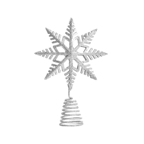 Wrought Iron Christmas Tree Topper Snowflake Ornament Home Decor, SC0100