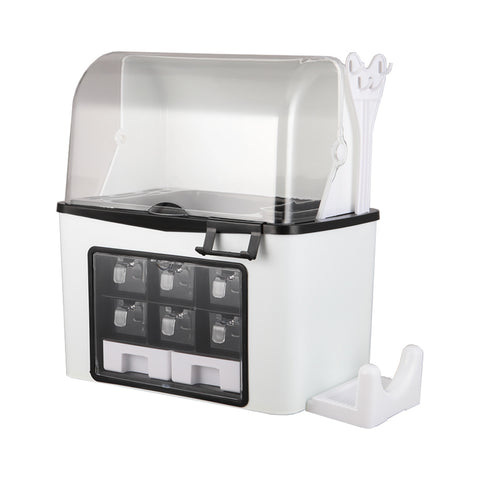 Livingandhome Kitchen Countertop Spice Rack Organizer with Cutting Board Cutlery Knife Holder, SW0368