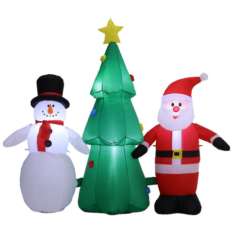 Inflatable Santa Claus Snowman Christmas Tree Yard Decoration with LED, SJ0106
