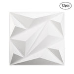 Livingandhome 12 Pack Decorative 3D Wall Panels White Diamond Design PVC, SW0473