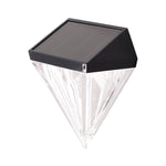 Livingandhome 4X Diamond Solar LED Wall Light Outdoor Decorative Lamp, SW0492
