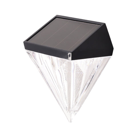 Livingandhome 4X Diamond Solar LED Wall Light Outdoor Decorative Lamp, SW0492