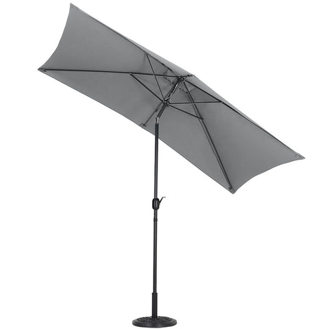 Waterproof Rectangular Parasol for Outdoor with Round Base, LG0451LG0454